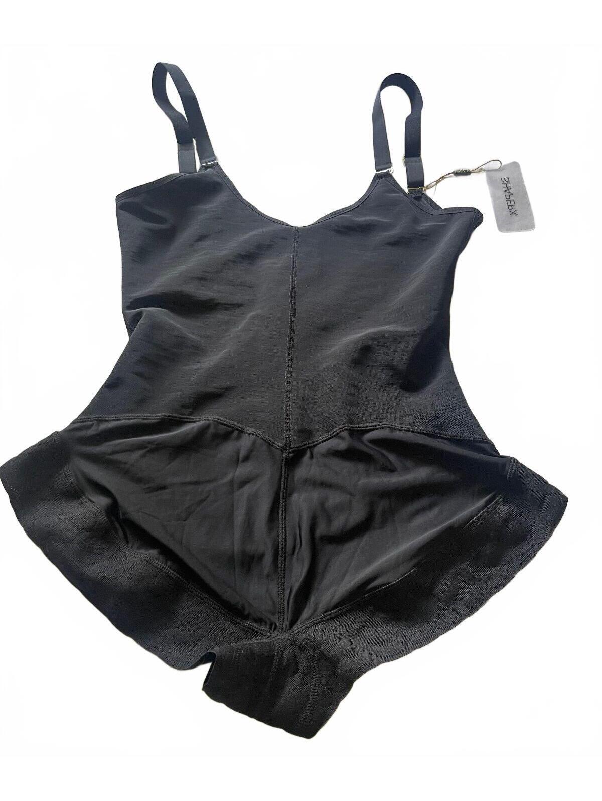 Shaperx Black Shapewear Bodysuit With Adjus.Straps And Front Zipper, Size L Nwt — image 3 of 8